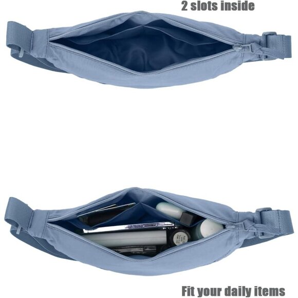 Crescent Bag for Women Men Small Sling Crossbody Bag with Half Moon Shape - Picture 5 of 6